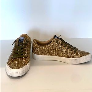 Vintage Havana Glitter Gold Sneakers. Brand new.